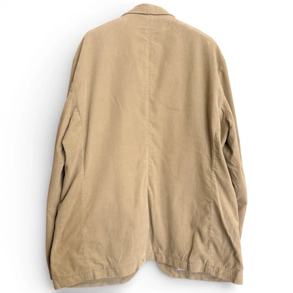 J. Crew Mens Vintage-Inspired Corduroy Blazer Tan Khaki Classic‎ Jacket Size XL